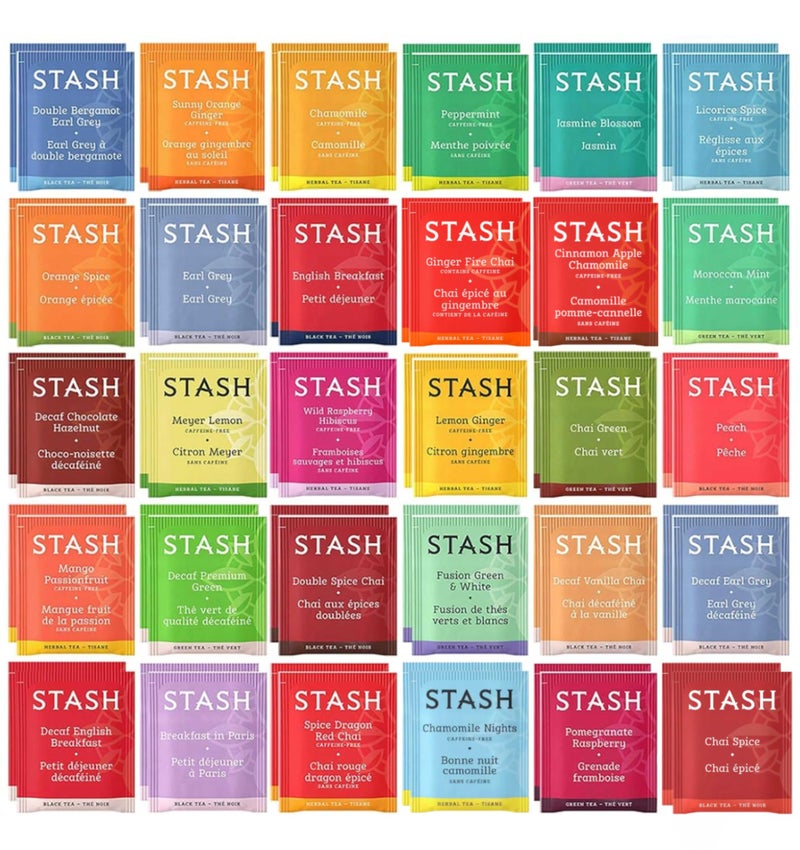 Stash Tea Bags Sampler Assortment Box (52 Count) 30 Different Flavors Gifts for Her Him Women Men Mom Dad Friends Coworkers Family - Image 1